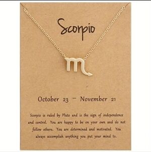 Scorpio Zodiac Symbol Pendant Necklace